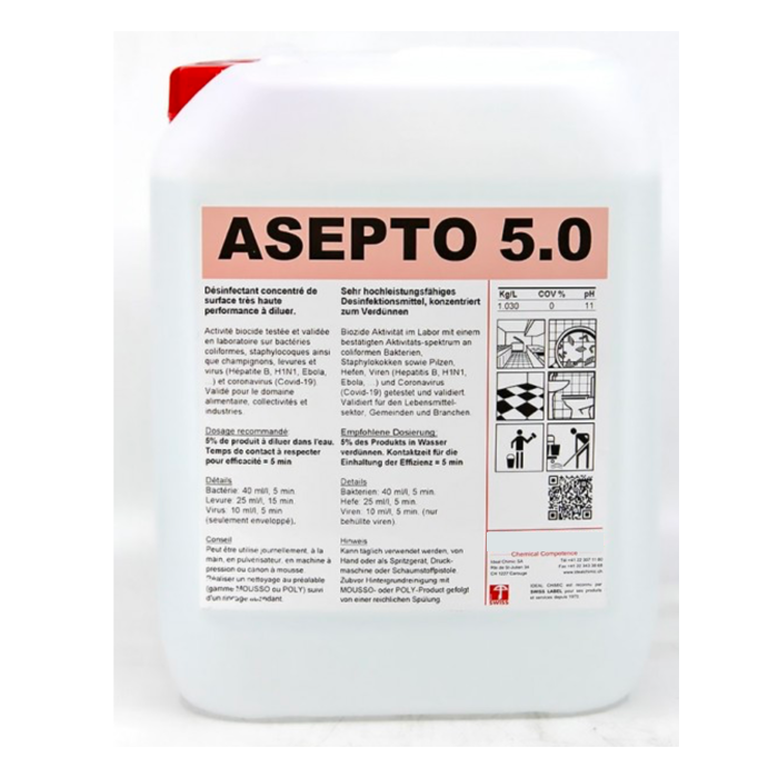 ASEPTO 5 SURFACE DISINFECTANT 5 LT TO DILUTE