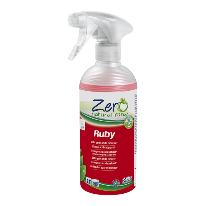 SUTTER ZERO RUBY 500 ML ACID DETERGENT VEGETABLE ORIGIN