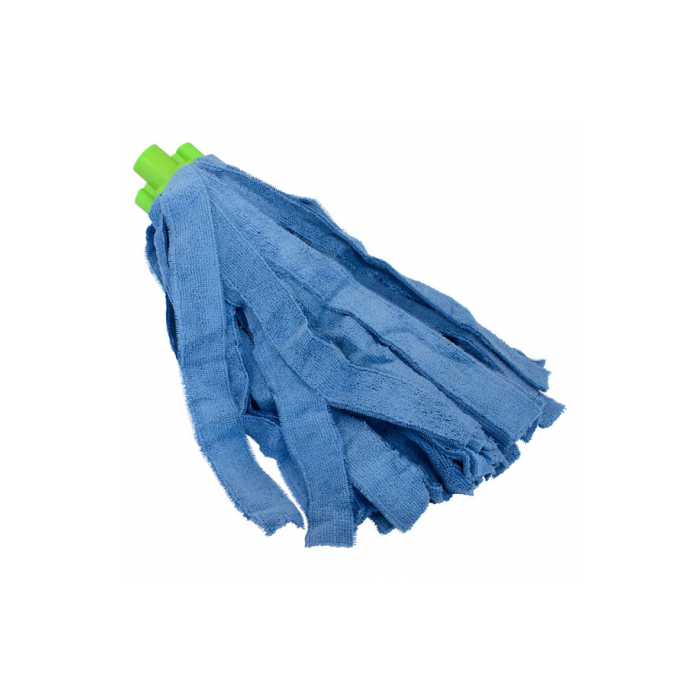 BLUE MICROFIBER MOP WITH BAND 180 GRAMS