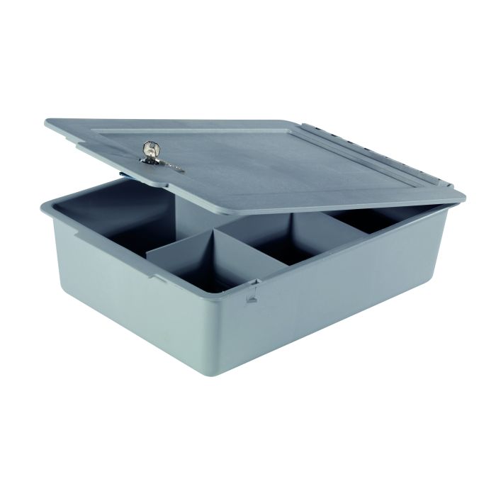 BAC DE RANGEMENT 120 MM AVEC COUVERCLE ET DIVISION