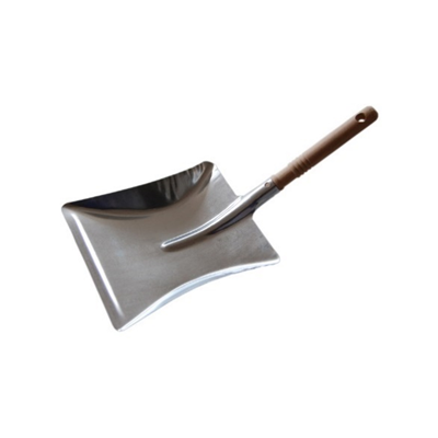 ZINC PLATED METAL SHOVEL WITH WOODEN HANDLE