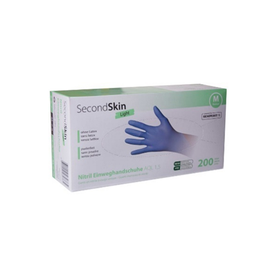 DISPOSABLE NITRIL BLUE GLOVE L BOX OF 200 PCS