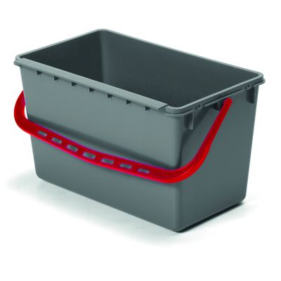 SEAU 22 LITRES GRIS AVEC ANSE ROUGE